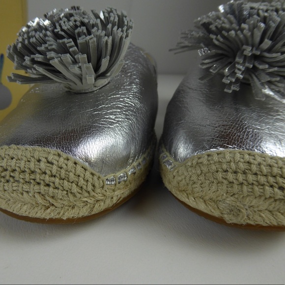Michael Kors Lolita Slip On Metallic Pom Pom Shoes - Picture 2 of 6
